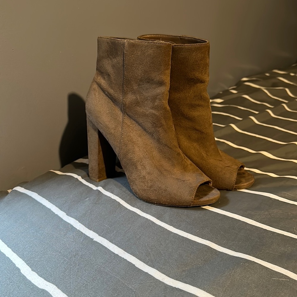 Tan high heels